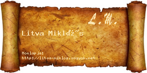Litva Miklós névjegykártya