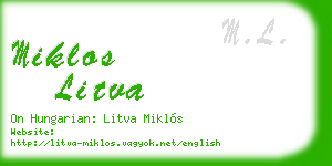 miklos litva business card